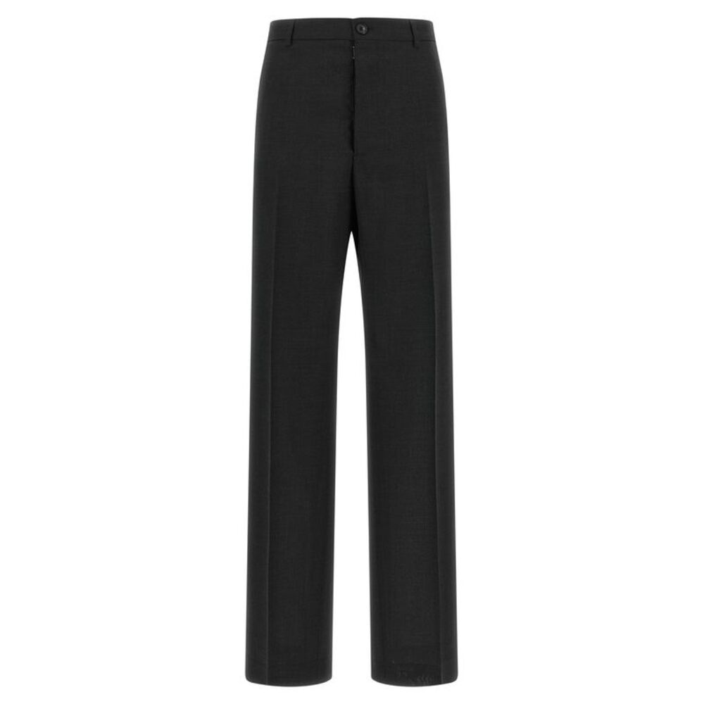 Maison Margiela Gray Wool Dress Women's Pants